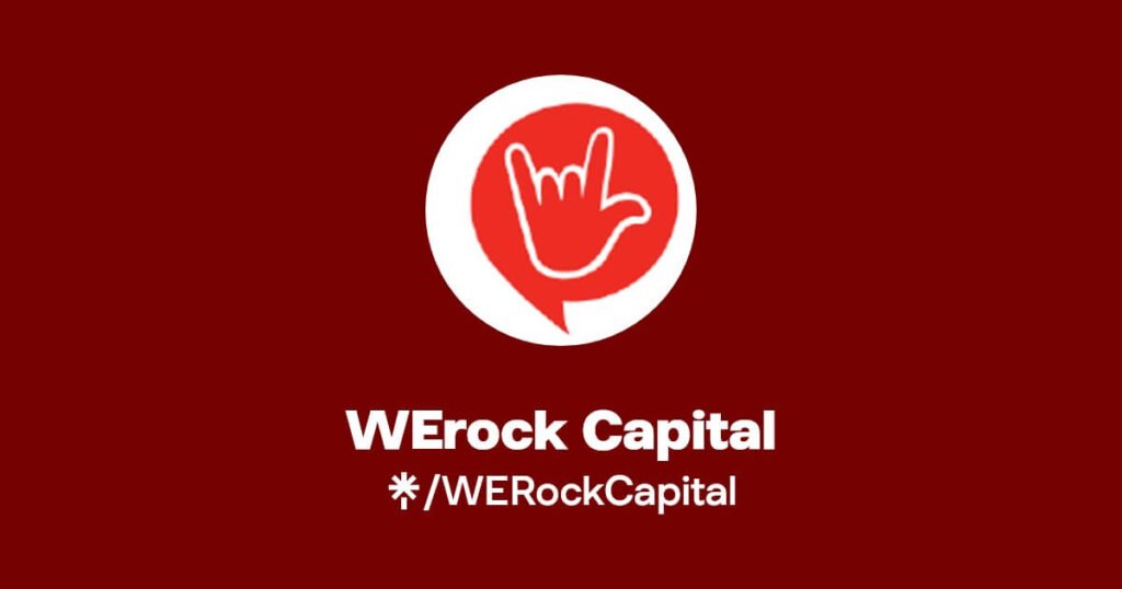 Logo de WERock Capital, una firma de inversión enfocada en startups e innovación.